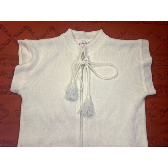 Pompom creamy quirky pockets mock collar size 38 - Picture 4 of 16